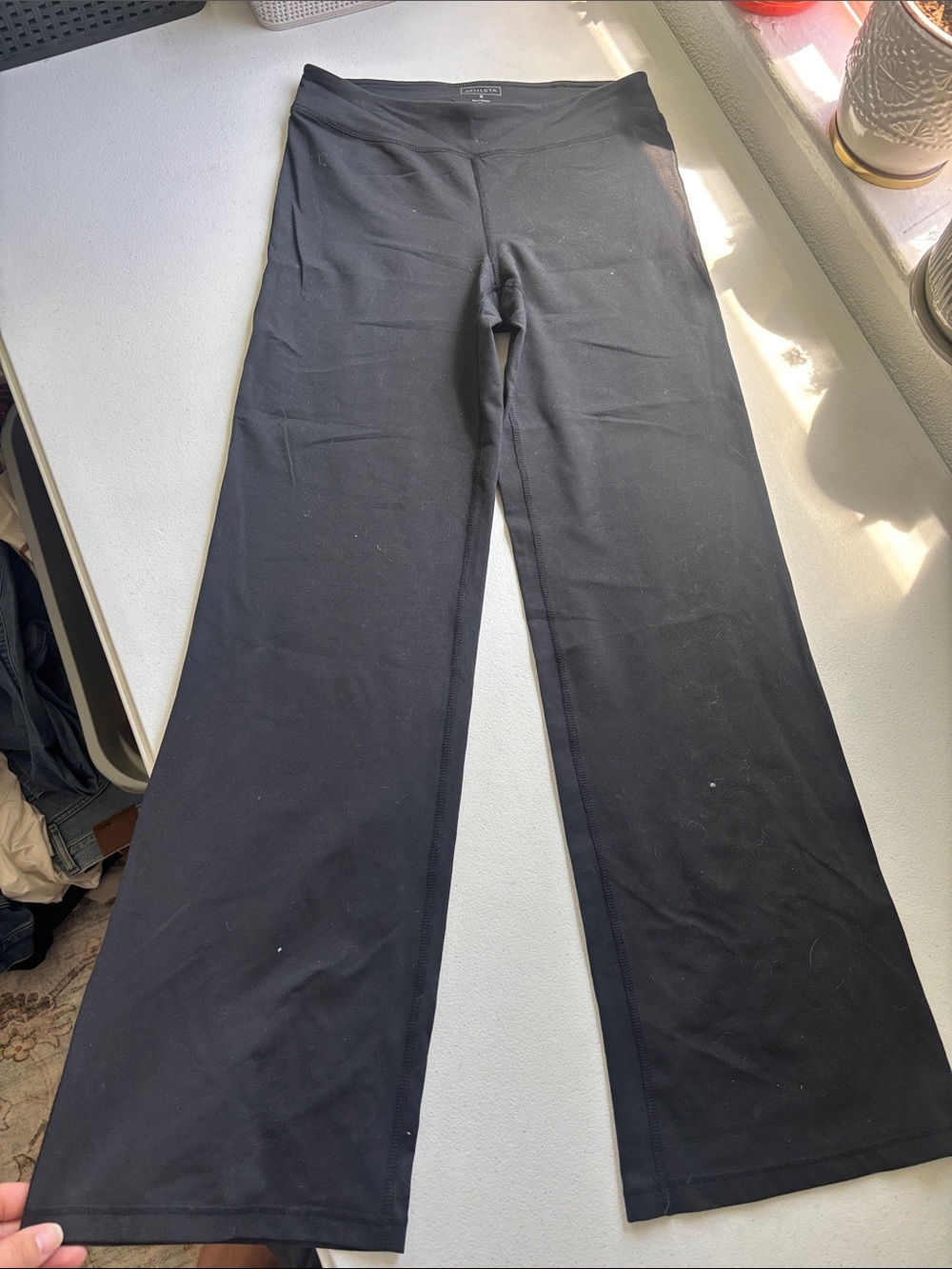 Athleta Black High-Waist Flare Leggings